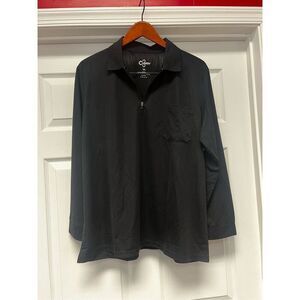 Cloverly Black Cool Comfort Wick Away Long Sleeve Quarter Zip Shirt sz 3XL NWT